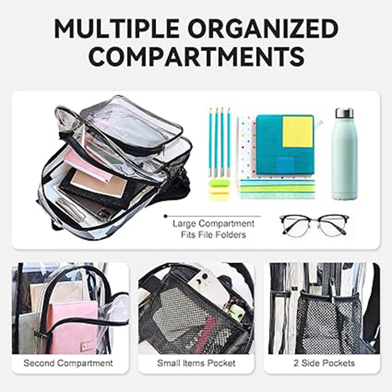 Personalized Clear Backpack Custom Name PVC Transparent Backpacks