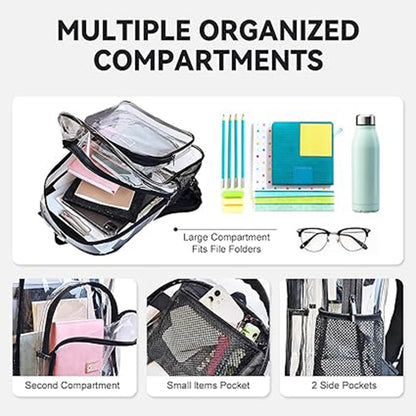 Personalized Clear Backpack Custom Name PVC Transparent Backpacks