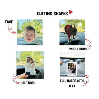 Personalized Photo Car Air Freshener, Custom Air Freshener