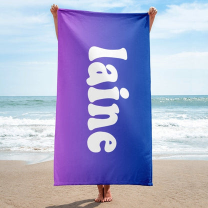Personalized Beach Towel with Name, Packable Towel