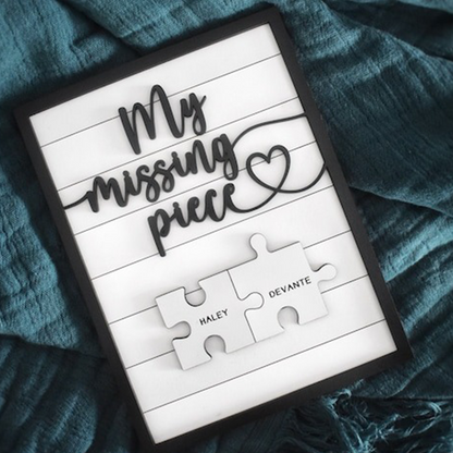 Personalized Engraved Wooden Sign Mothers Day Puzzle Sign Fathers Day Gift Valentines Day Sign Significant Other Gift