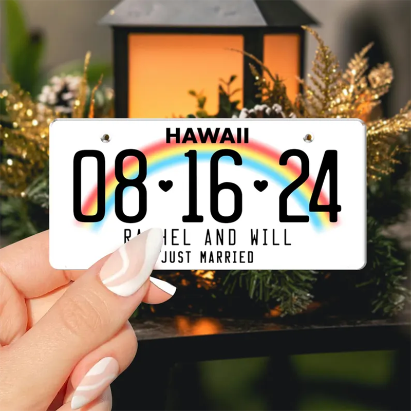 Personalized Married License Ornament, Custom Drivers License Ornament