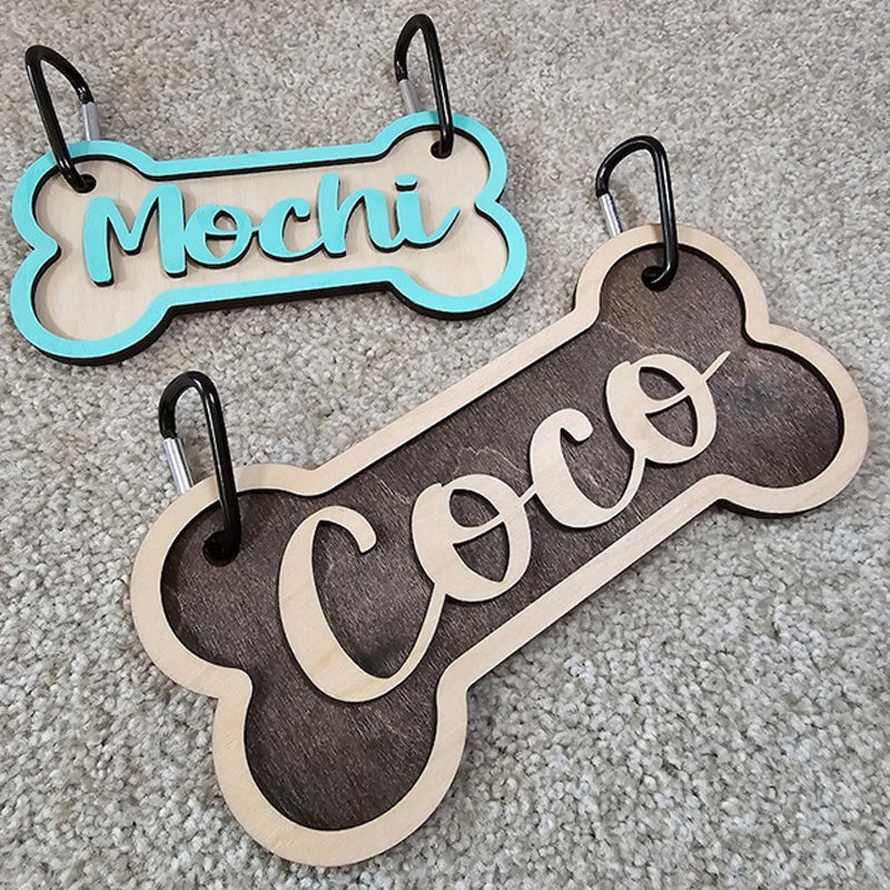 Personalized Crate Sign, Custom Dog Decor, Hanging Crate Sign, Dog Bone Sign