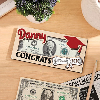 Personalized Graduation 2026 Money Holder Gift | Custom Gift for Grad Student