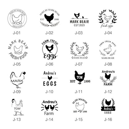 Custom Egg Stamp! Farm Stamp | Egg Marking | Egg Stamper | Egg Carton Stamp