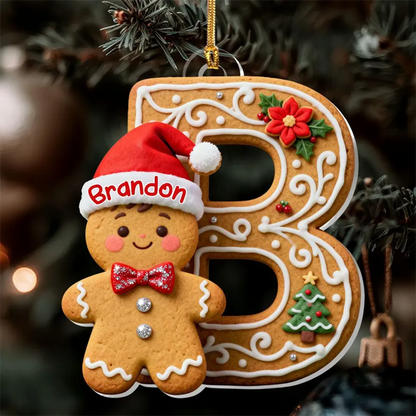 Personalized Alphabet Letters Christmas Ornament