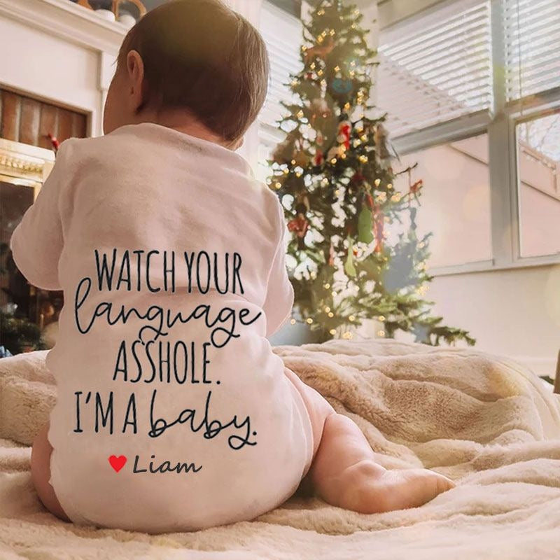 Merry Christmas Unisex Baby Outfit, Ugly Christmas Baby Outfit