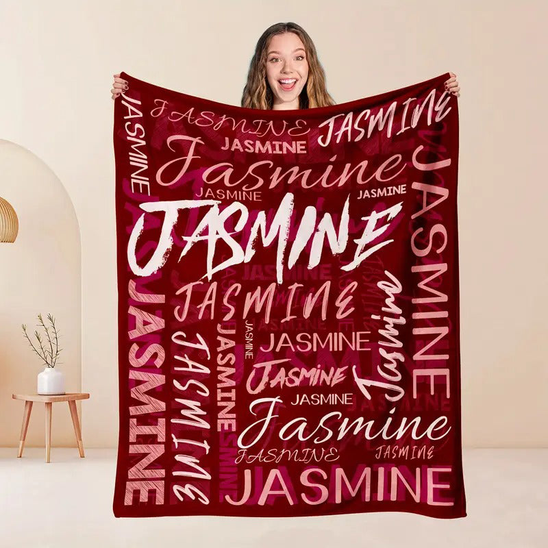 Personalized Custom Name Blanket - Contemporary Design