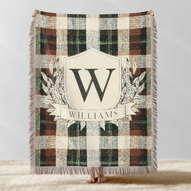 Custom Family Name Woven Blanket
