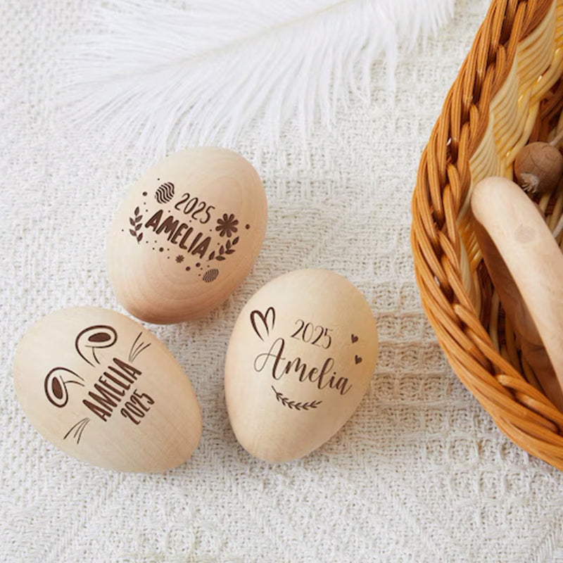 Wooden Easter Eggs, Personalized Wooden Egg