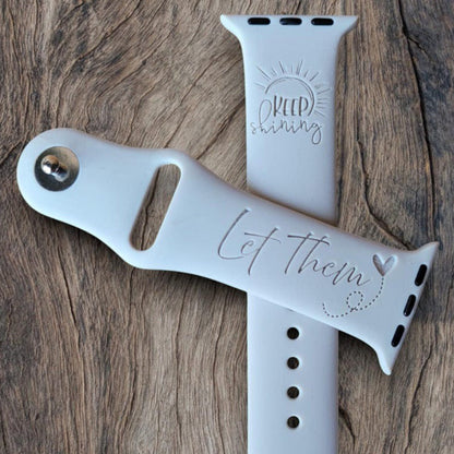 The LET THEM THEORY, Silicone Watch Band, Laser Engraved, Apple Watch