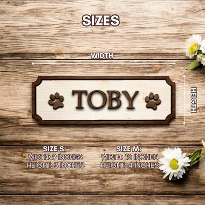 Pet Name Sign, Personalised Dog Cat Name Plaque For Pet House
