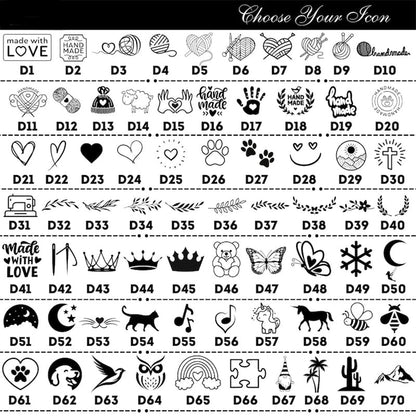 Personalized 3 x 0.85" Full-Grain Leather Labels with Rivets