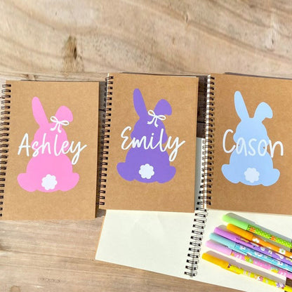 Easter Basket Stuffers for Kids, Personalized Bunny Notebook, Easter Basket Stuffers for Girls,