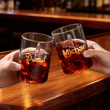 Personalized Funny Middle Finger Whiskey Glass