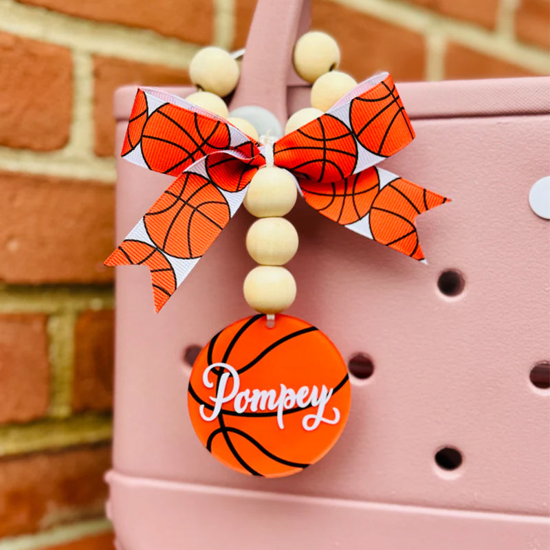 Basketball Baseball Softbal Bag Charm, ANY SPORT CHARM, Custom Charms for Sports Bags