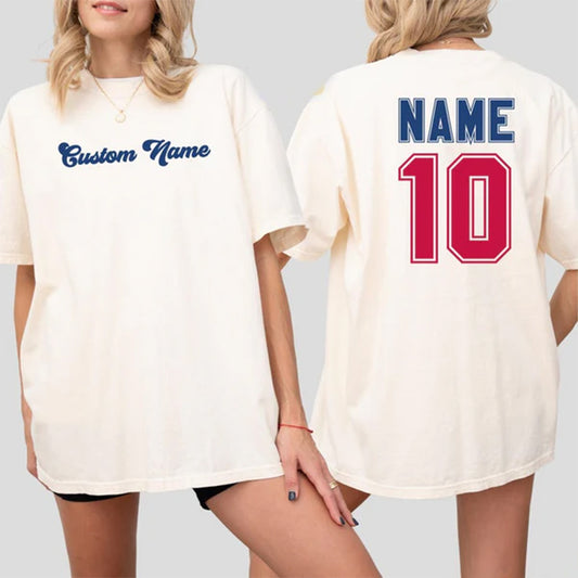 Personalized Sports Tee with Name and Number, Matching Team Shirts, Custom Group Athletic Shirt, Player Tee