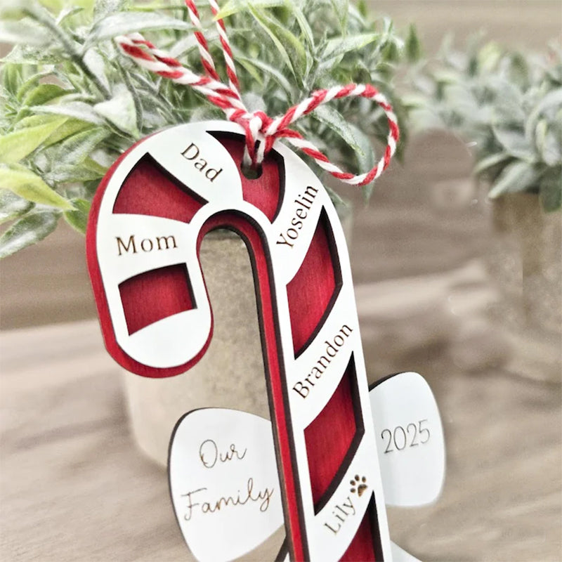 Family Christmas Ornament, 2025 Personalized Holiday Ornament for Families
