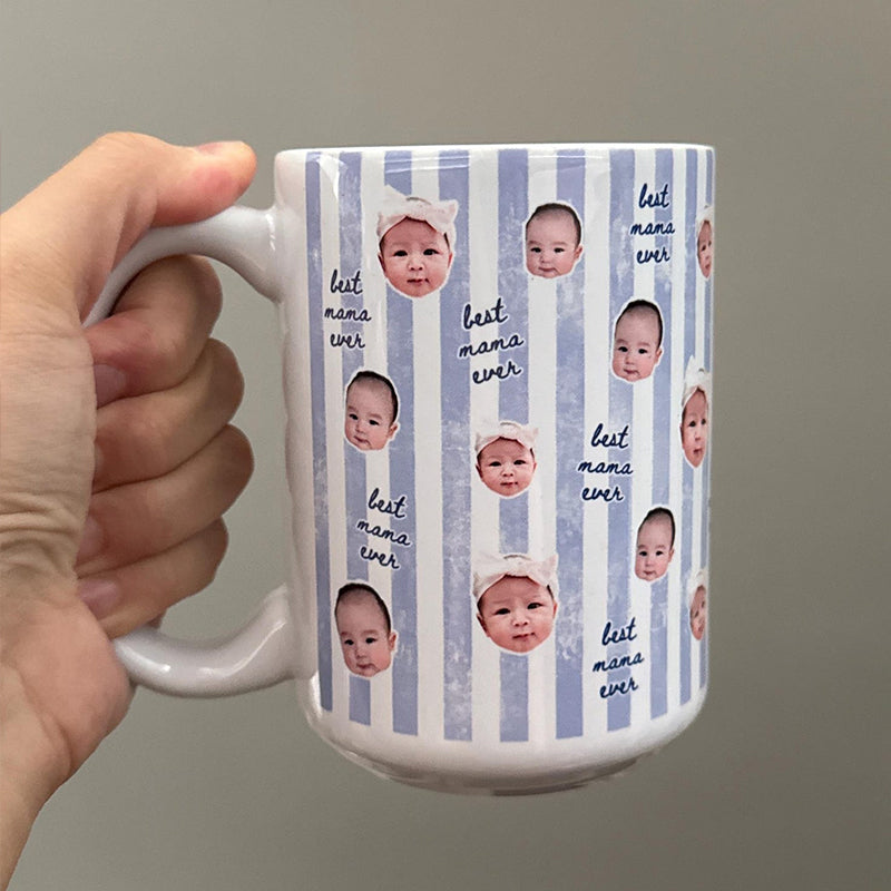 Personalized Baby Face Mug for New dad, Custom Photo Mug, First Fathers Day Gift from Baby