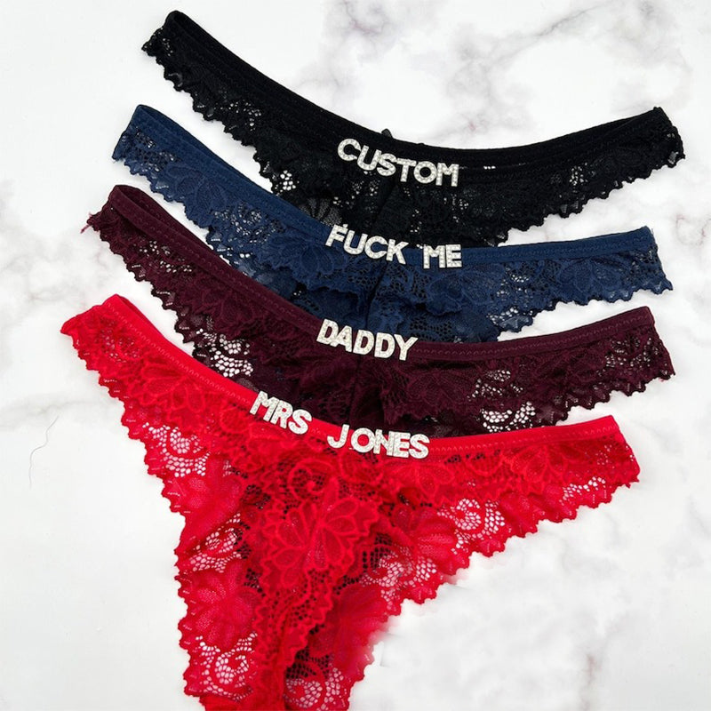 Custom Name Thong, Personalised Name Thong, Name Thong