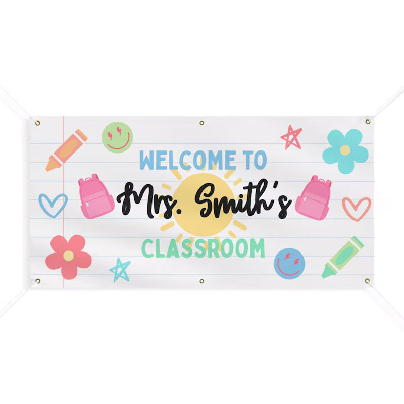 Custom Teacher Desk Banner | Personalized Classroom Sign