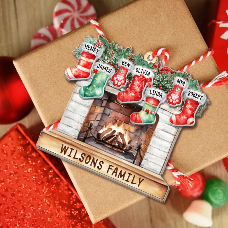 Personalized Family Christmas Ornament: Custom Acrylic