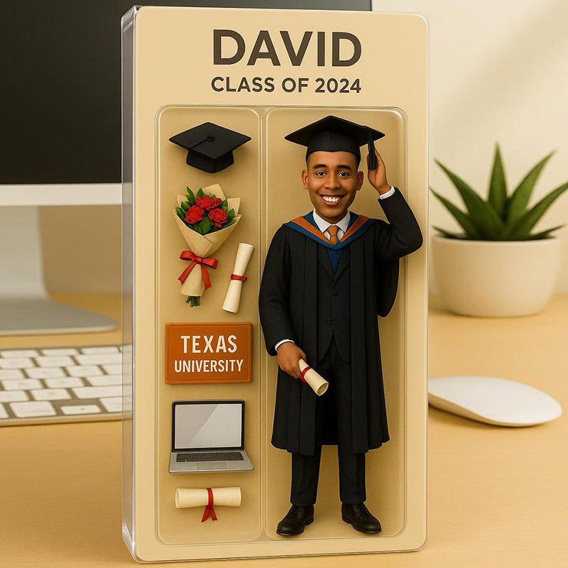 Personalized Graduation Acrylic Plaque: 3D Photo Keepsake