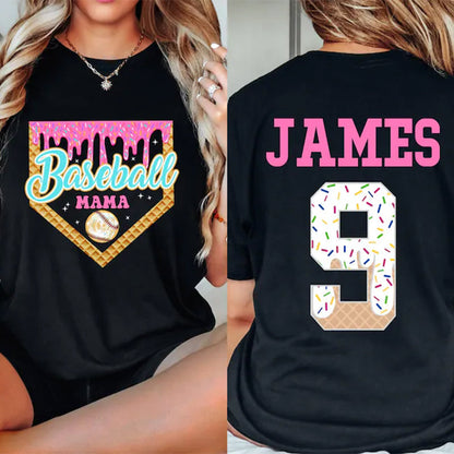 Custom Baseball Drip Mama Shirt, Team Mom T Shirt