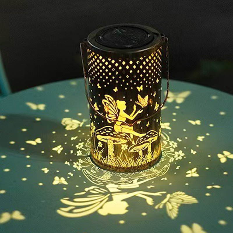 Metal Hanging Light, Shadow Casting Garden Decor