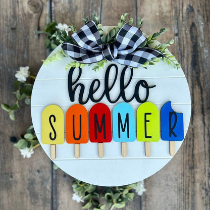 Summer Front Door Decor Hello Summer Summer Door Hanger