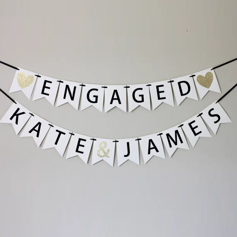 Engagement party decorations - bridal shower banner