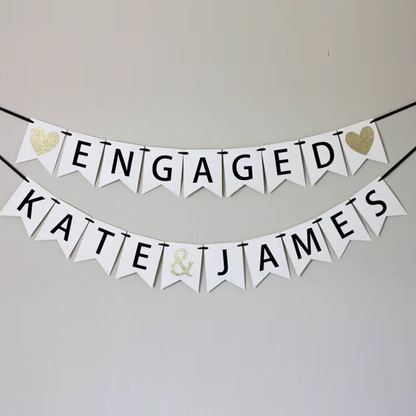 Engagement party decorations - bridal shower banner