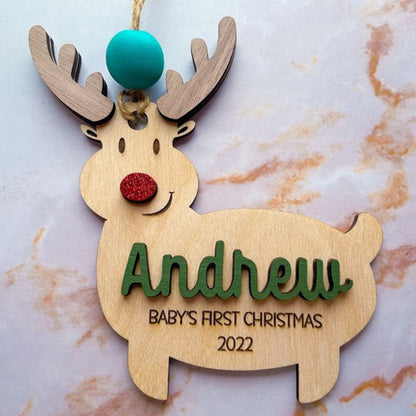 Baby’s First Christmas Ornament 2023|Reindeer Ornament