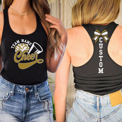 Custom Cheer Racerback Tank Top,Team Name Crop tank
