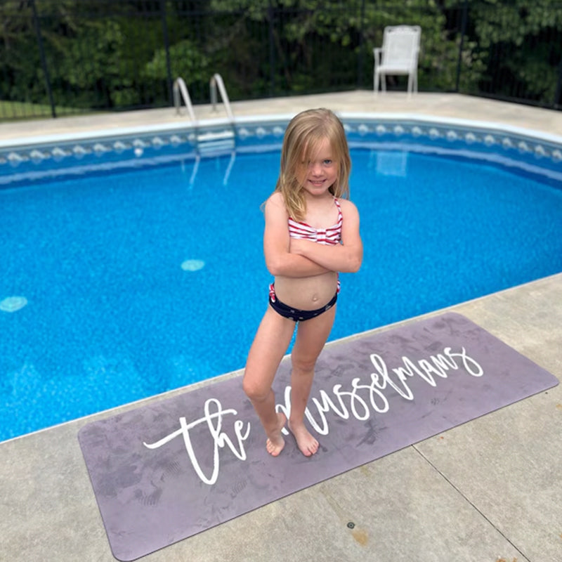 Customized Poolside Runner Mat - Personalized Lake House Mat