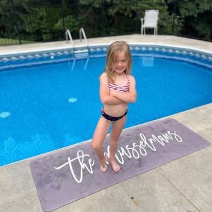 Customized Poolside Runner Mat - Personalized Lake House Mat