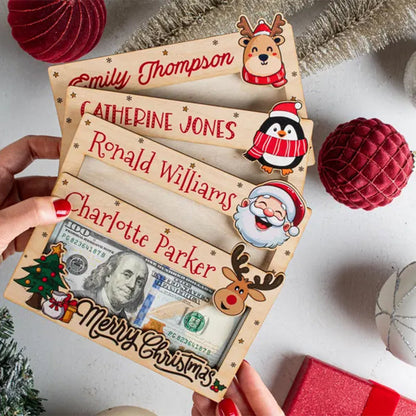 Christmas Money Holder Personalized, Christmas Gift