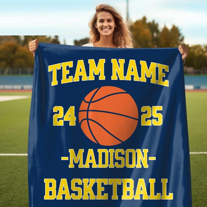 Personalized Basketball Blanket Custom Basketball