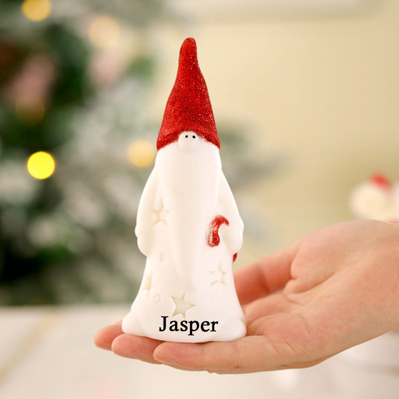 Personalized Snowman LED Ornament Custom Name Christmas