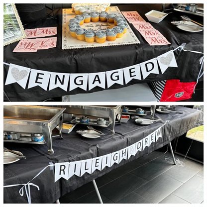 Engagement party decorations - bridal shower banner