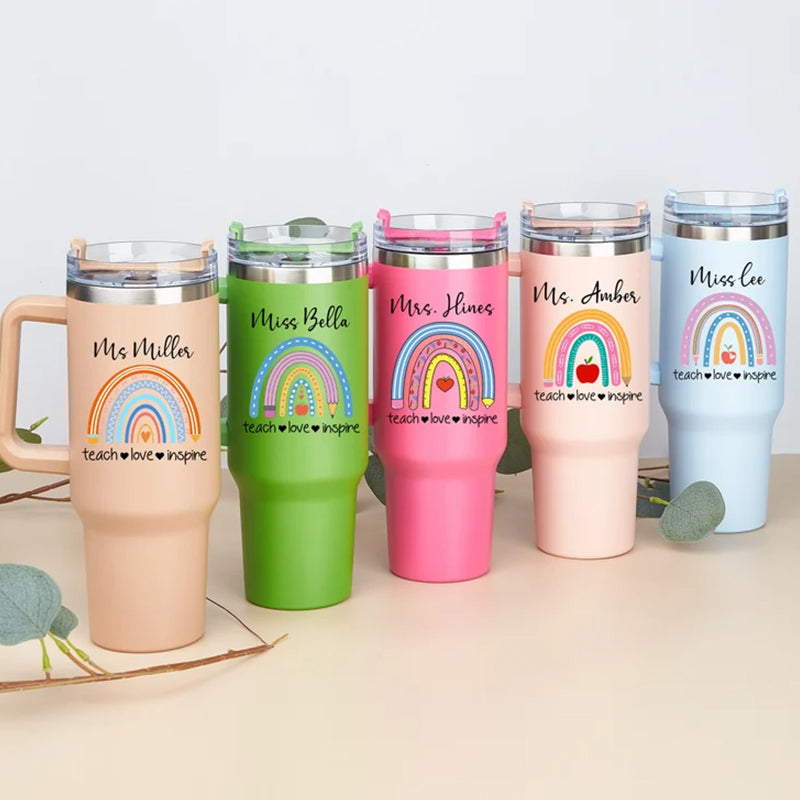 Teacher Appreciation Gift, Teacher Travel Mug, Personalized Teacher 40oz Tumbler
