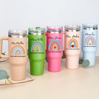 Teacher Appreciation Gift, Teacher Travel Mug, Personalized Teacher 40oz Tumbler