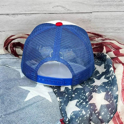 USA Patriotic Trucker Hat, Mesh Baseball Hat