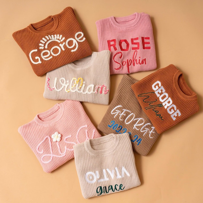 Custom Baby Name Sweater, Baby Shower Gift