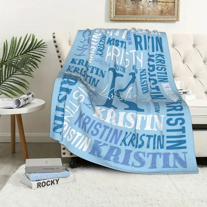 Custom Name Soft Fleece Throw Blanket