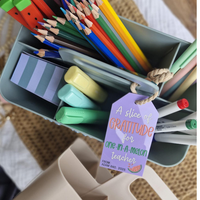 Personalised Teacher Fuel Caddy, Custom Desk Organiser