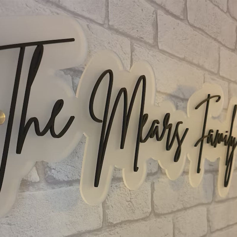 Family Name Sign, Surname Sign, 3d Family Sign, Wedding Gift