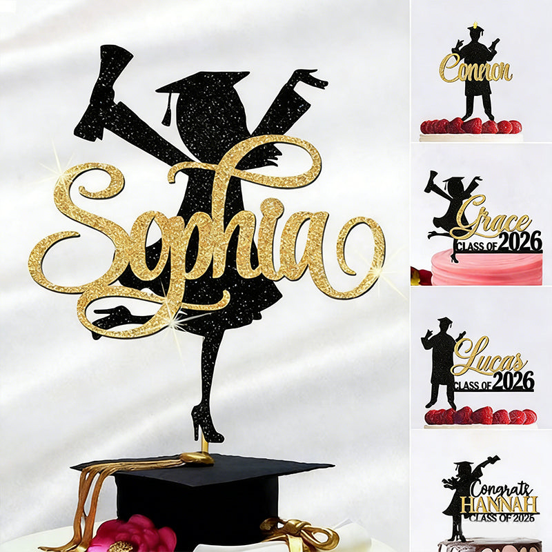 Personalized Graduation Congrats Decor Cake Topper Class of 2026