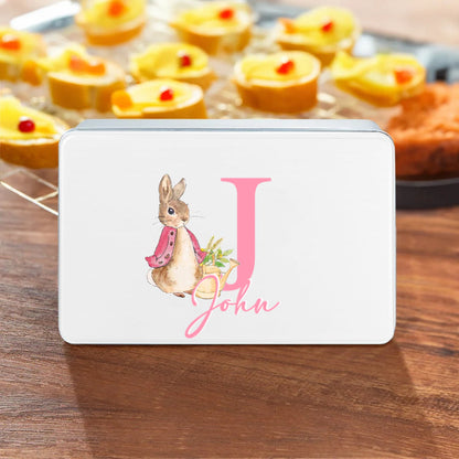 Personalized Easter Cute Cartoon Peter Rabbit Food-grade Metal Biscuit Tin Box
