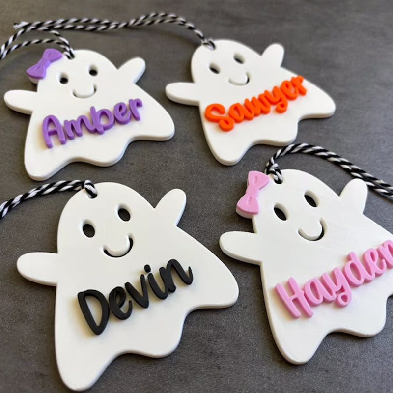 Personalized Ghost Name Tag, Halloween Basket Tag, Boo Basket Tags